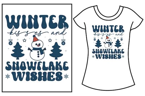 Premium Vector Christmas Winter Typography Snow Vector Graphics T