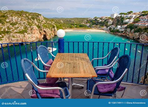 CALA EN PORTER MENORCA SPAIN 1. SEPTEMBER 2019: View from the Bar ...