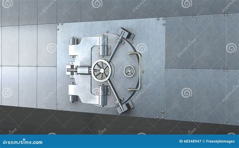 Bank Vault Metal Door Closed Stock Illustration Illustration Of