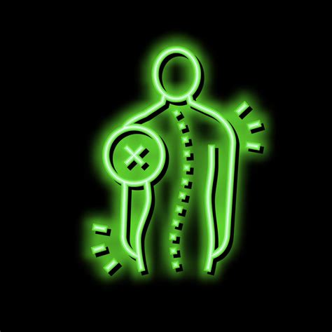 Idiopathic Scoliosis Neon Glow Icon Illustration 20593752 Vector Art At