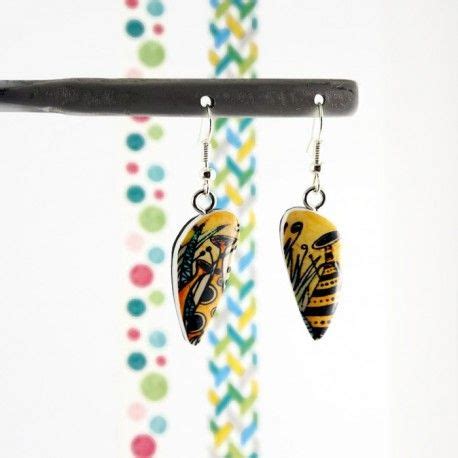 Boucles d oreilles féériques jaune Nicolas Rose Wind Chimes