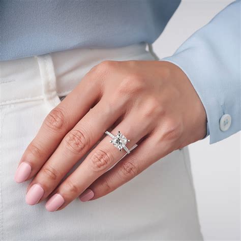 Square Cushion Cut Solitaire