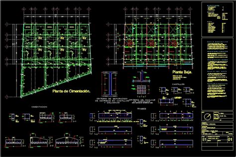 Planos De Detalles De Vigas De Cimentacion En Dwg Autocad Hot Hot Sex