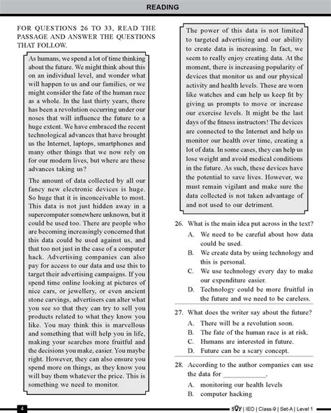 Science Olympiad Class 10 Sample Question Paper 26 Olympiad Tester