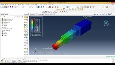 Abaqus Tutorials How To Analyse Cantilever Stepped Bar In Abaqus Youtube