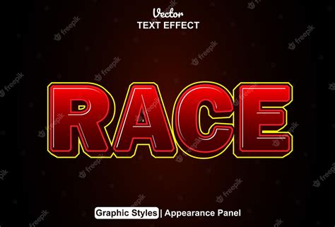 Premium Vector Racer Text Effect With Graphic Style And Editable