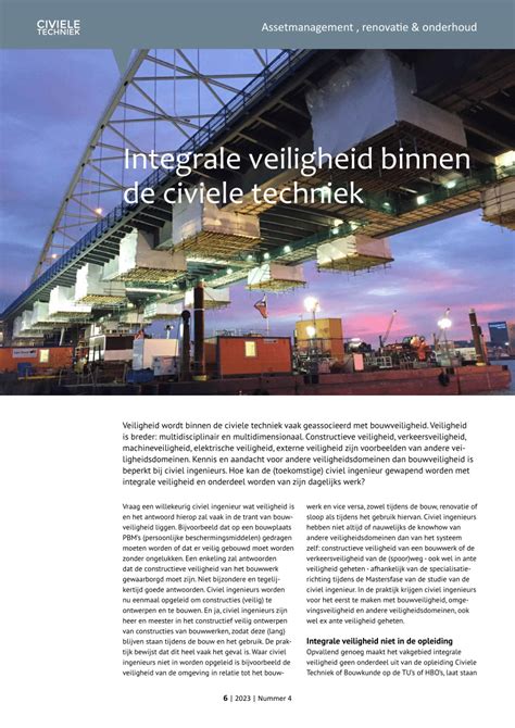 Pdf Integrale Veiligheid Binnen De Civiele Techniek