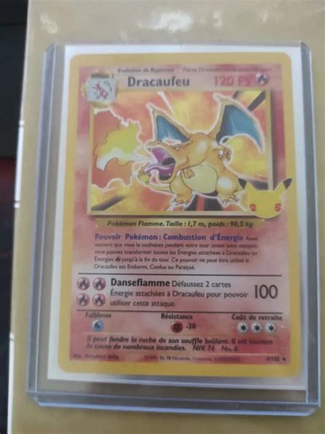 CARTE POKEMON DRACAUFEU 4 102 Secrète Ultra Rare Célébrations 25ans FR