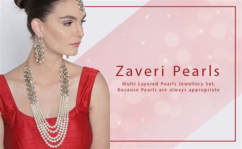 Zaveri Pearls Traditional Pearl Kundan Long Multi Layer Necklace Set