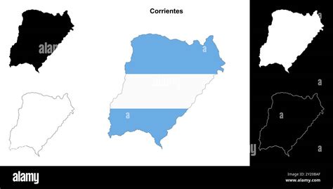 Corrientes Province Outline Map Set Stock Vector Image Art Alamy