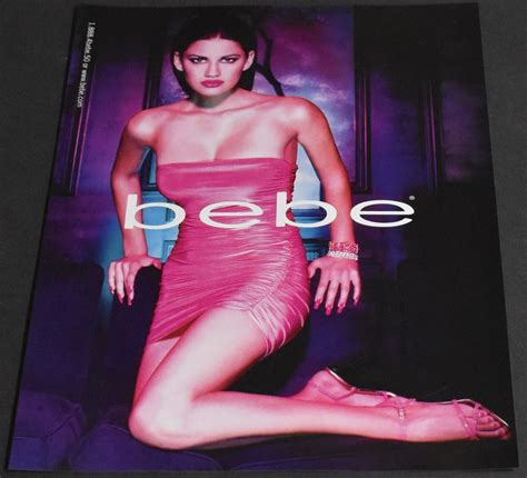2001 Print Ad Sexy Heels Fashion Lady Long Legs Dirty Brunette Bebe Dress Art EBay