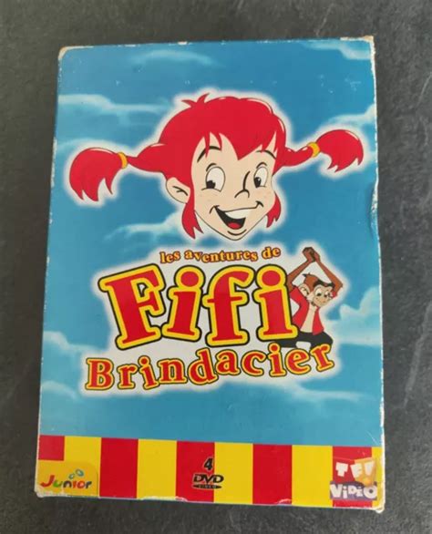 LES AVENTURES DE Fifi Brindacier en Dessin Animé Coffret 4 Dvds EUR