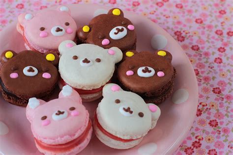 Macarons Ositos Cute Desserts Kawaii Dessert Cute Food