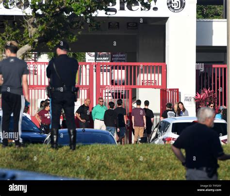 Students Return To Marjory Stoneman Douglas High School Under A Heavy