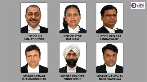 Six Additional Judges Of Karnataka High Court Made Permanent