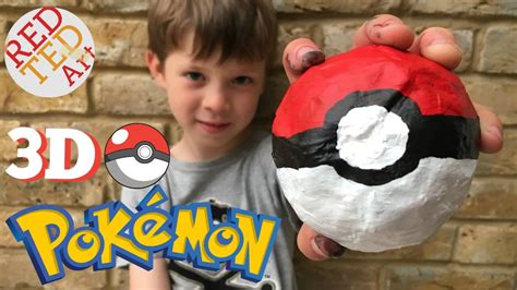 3D Pokeball DIY - Pokemon Go Crafts - Red Ted Art - Kids Crafts