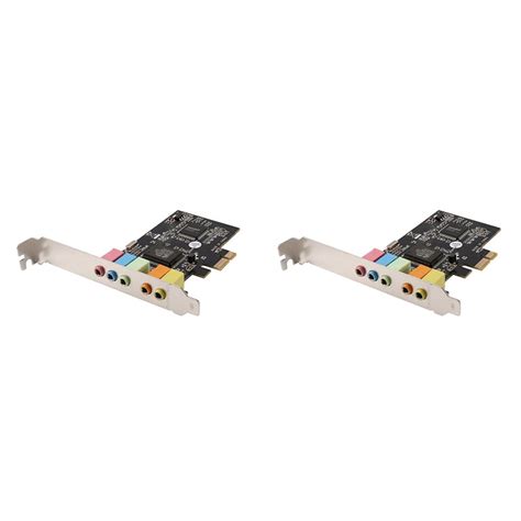 2x Pcie Sound Card Pci E X1 Cmi8738 Chip 3264 Bit Sound Card Stereo 5