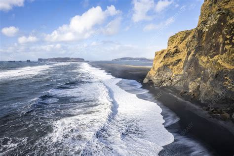 Aerial View Of Reynisfjara Beach Iceland Stock Image F