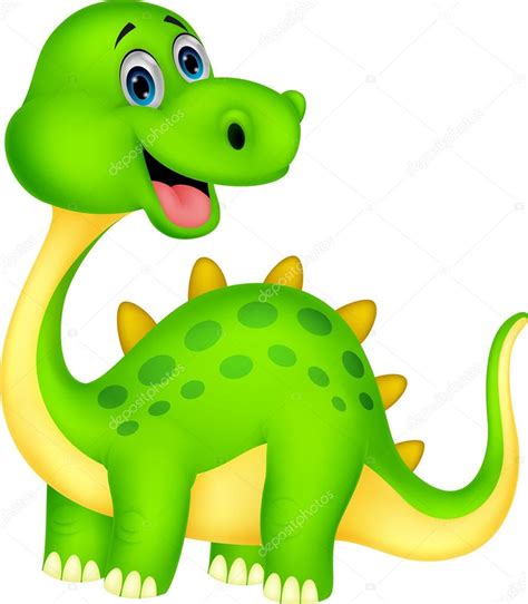 Bonita Caricatura De Dinosaurio Vector De Stock Por Tigatelu 37157375