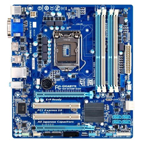 Placa Mãe Lga1155 Gigabyte Ga B75m D3h Micro Atx Waz