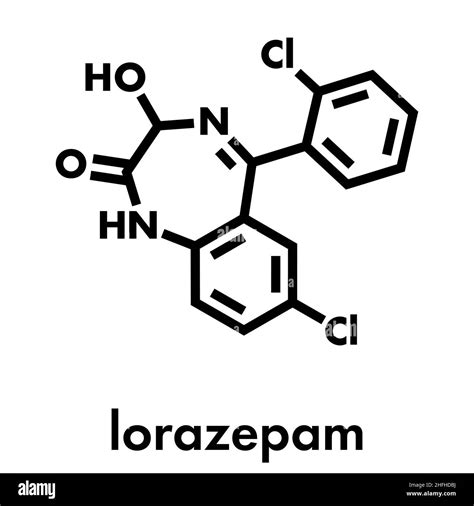 Lorazepam Sedative And Hypnotic Drug Benzodiazepine Class Molecule