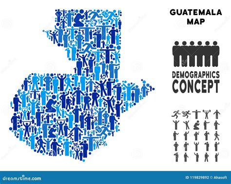 Mapa De Guatemala De La Gente Ilustraci N Del Vector Ilustraci N De