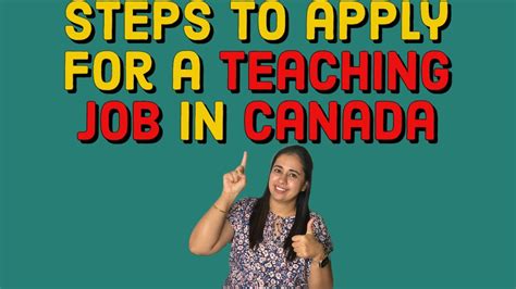 How To Apply For A Teaching Job In Canada Suchita Sexperiences YouTube