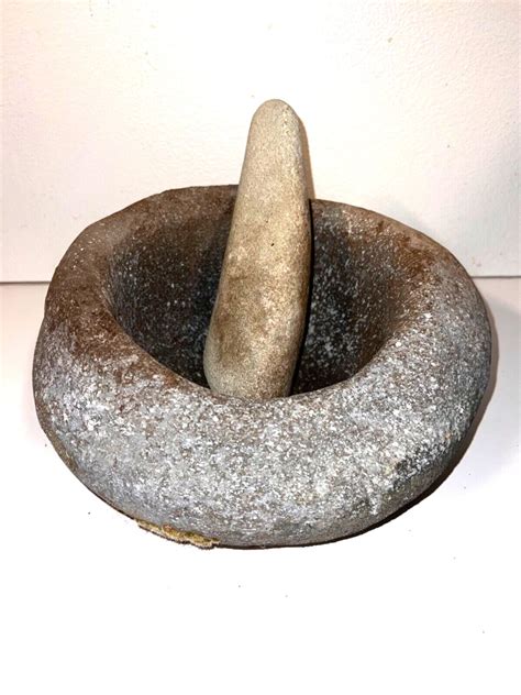 Original Ancientand Archaic Native American Indian Mortar And Pestle 21 Pounds Mortar And Pestle