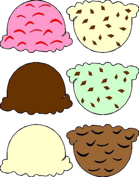 Printable Ice Cream Scoops