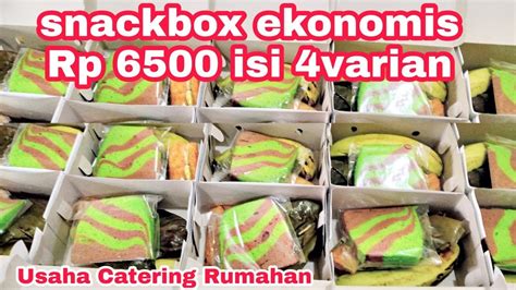 Snackbox Ekonomis Rp Isi Jajananusaha Catering Rumahan Youtube