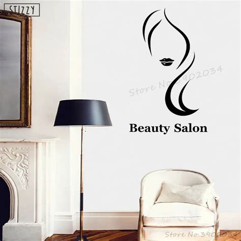 Stizzy Wall Decal Hairdresser Woman Beauty Salon Vinyl Wall Sticker