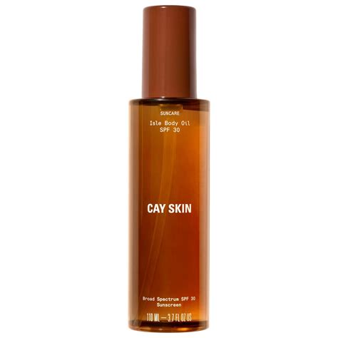 CAY SKIN Isle Body Oil Sunscreen SPF 30 with Sea Moss and Squalane ...