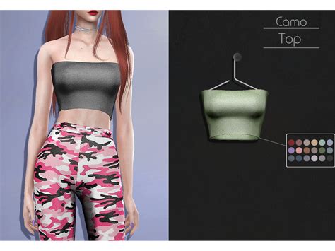 Lmcs Camo Top The Sims Catalog