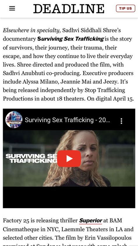 Press Surviving Sex Trafficking The Documentary In Theaters 3 25