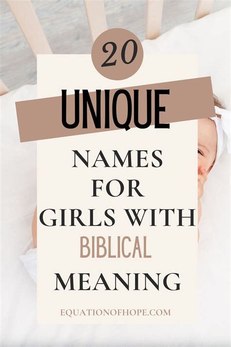 20 Unique Names For Girls With Biblical Meaning Artofit