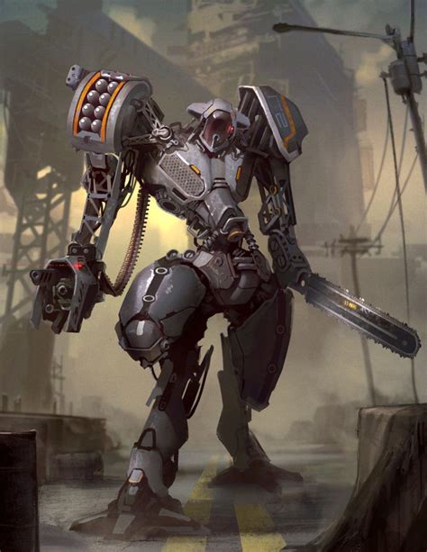 Rhubarbes Robot Concept Art Sci Fi Robot