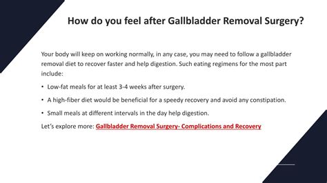 PPT - Gallbladder Removal Surgery- Complications and Recovery PowerPoint Presentation - ID:11501224