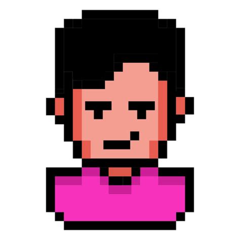 Diseño Png Y Svg De Imagen Pixelada De Un Hombre Con Camiseta Rosa Para Camisetas