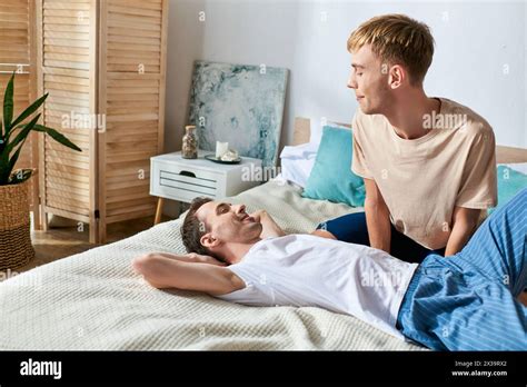 Male Gay Couple Sleeping In Bed Hi Res Stock Photography And Images Alamy