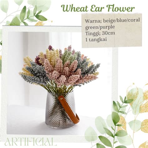 Jual Bunga Artifisial Premium Bunga Wheat Grain Flower Shopee Indonesia