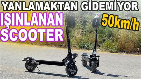 3 SANİYEDE 50KM H YAPAN ELEKTRİKLİ SCOOTER 1600W Onvo 12 X Plus YouTube