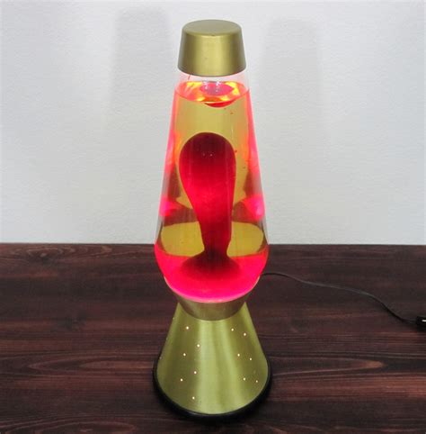 Vintage S Lava Lamp With Gold Starlight Base Retro Home