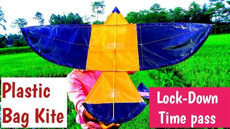 How To Make A Plastic Bag Kite Kite Making At Home Kite Flying