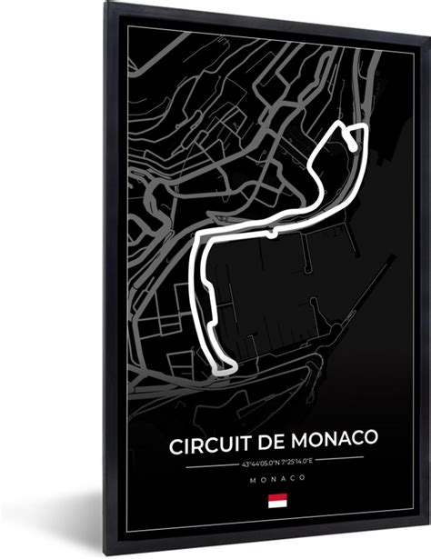 Fotolijst Incl Poster Monaco Formule Circuit De Monaco