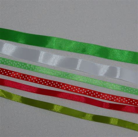 Ribbon Christmas Assorted Colours Total 7 Metres Folksy