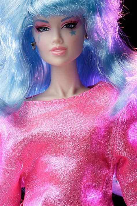 Blue Tressed Aja Leith Best 80s Cartoons Jem Doll White Hair Color Integrity Dolls 90s