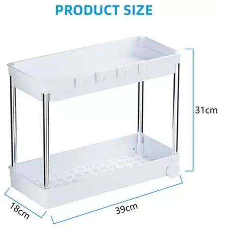 Under Sink Organizer Pull Out Cabinet Organizer 2 Tier Slide Out