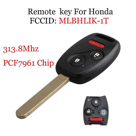 313 8Mhz 2 1 Panic Button Remote Key For For Honda CRV CR V Fit Insight