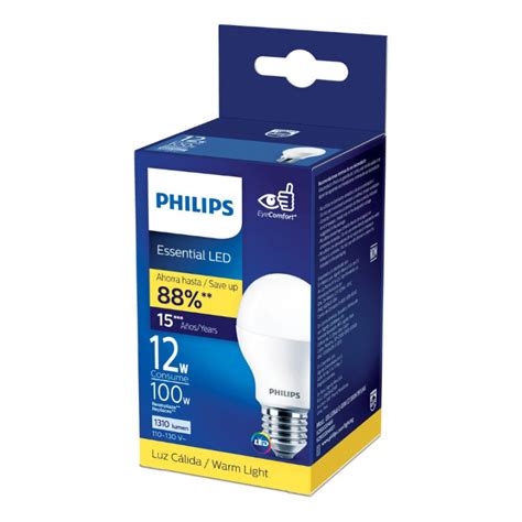 929002312711 Foco LED A60 De 12W Marca Philips En Luz Calida