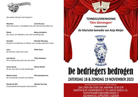 Voorstelling 2023 18 En 19 November Toneelvereniging Ons Genoegen Azewijn